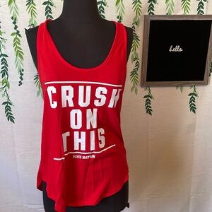 Size Medium “Crush on This” Red Racerback Tank Top C1